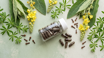 Mucus Cleanse — Mullein, Cloves & Cleavers (14 Capsules)